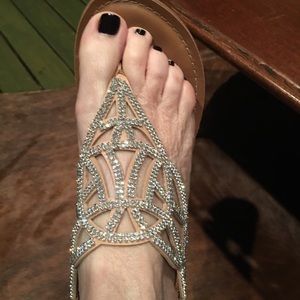 Fergalicious Rhinestone Sandals